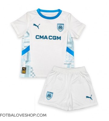 Olympique de Marseille Dětské Domácí Dres 2024-25 Krátký Rukáv (+ trenýrky)
